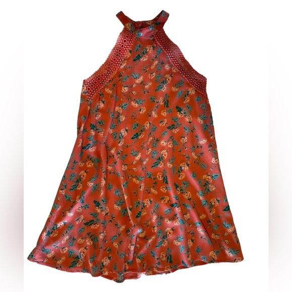 Adorable Angie Girls Sun Dress Halter Lace Peach Size M Great Condition! - Picture 9 of 13